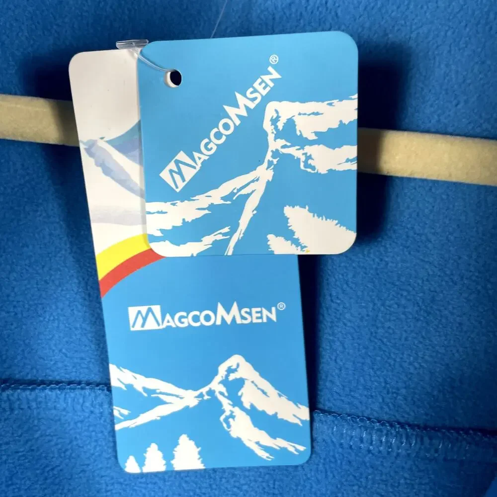 MAGCOMSEN Full Zip Jacket Blue Fleece Mens Casual Outerwear‎ Zip Pockets Sz 2XL